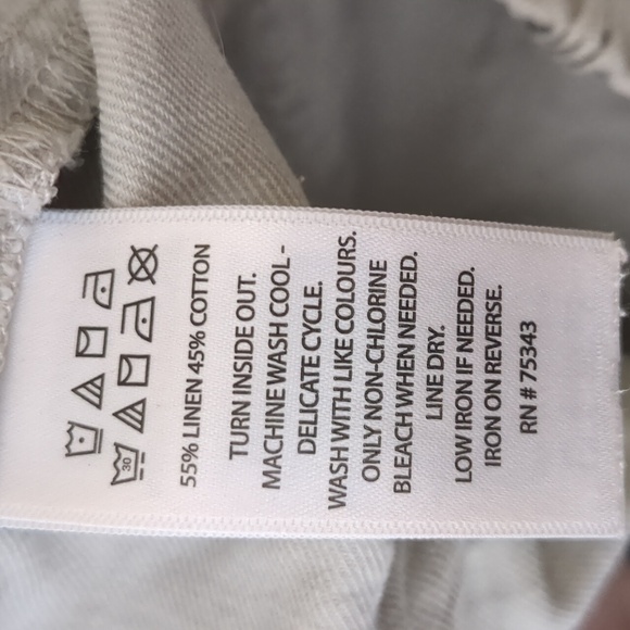 Small Linen Blend Cynthia Rowley Short Pull-On Stretchy Waist Drawstring - Picture 14 of 14